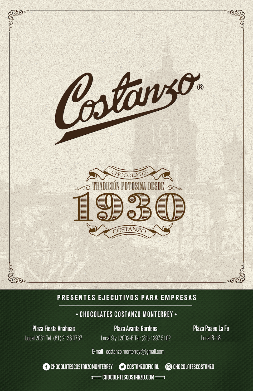 DULCES Y CHOCOLATES COSTANZO MONTERREY